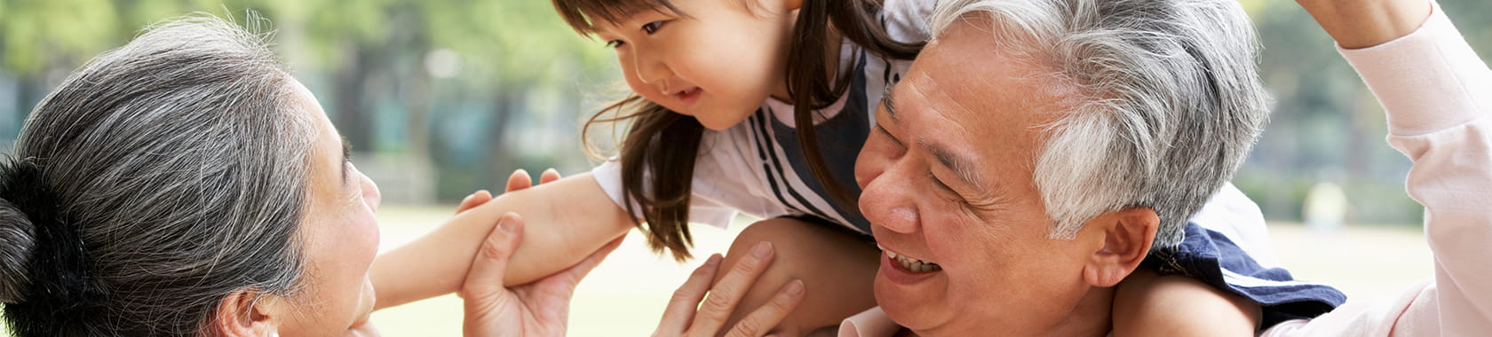 senior asian grand-parents